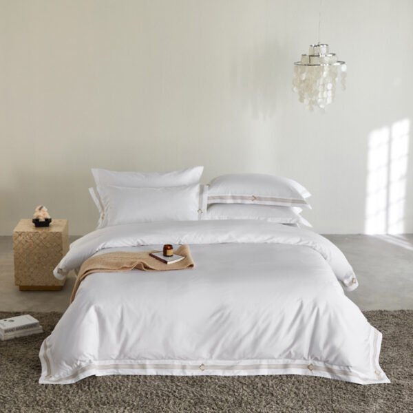 cotton bedding sets3 Luxury Hotel Embroidered Bedding Sets