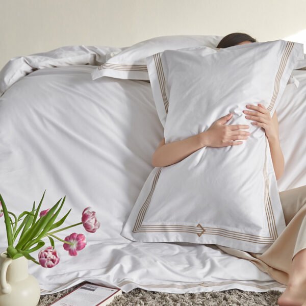 cotton bedding sets4 Luxury Hotel Embroidered Bedding Sets