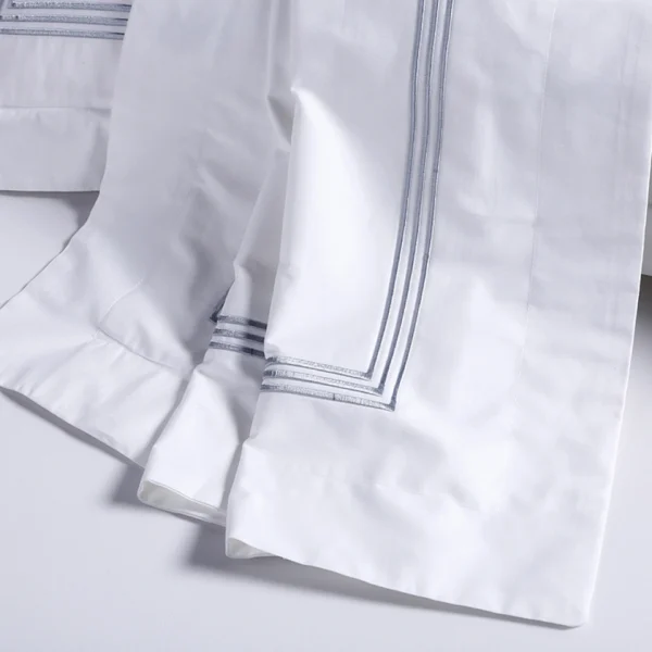 Embroidered Border Duvet Cover Sets (3) Embroidered Border Duvet Cover Sets