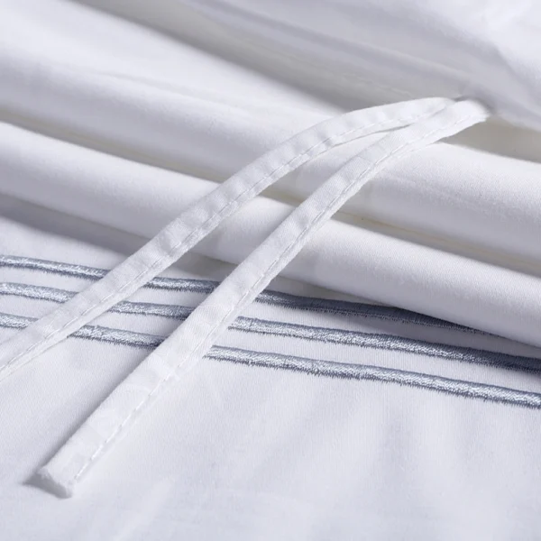 Embroidered Border Duvet Cover Sets (6) Embroidered Border Duvet Cover Sets