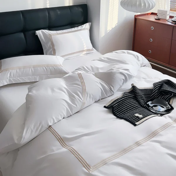 Hotel Gold Embroidered Bedding Set (3) Hotel Gold Embroidered Bedding Set