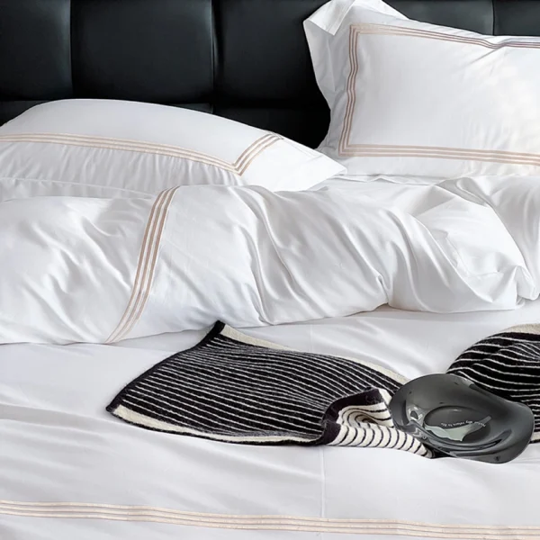 Hotel Gold Embroidered Bedding Set (6) Hotel Gold Embroidered Bedding Set
