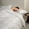 white bedding sets7 Solid White Jacquard Bedding Sets