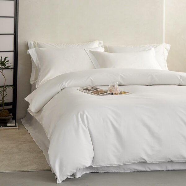 white bedding sets8 Solid White Jacquard Bedding Sets