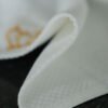 1 (4) White Platinum Satin Embroidered Bath Towel