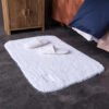 Floor Mat Anti Slip (4) Luxury Pure White Bath Mat 60 cm by 90 cm