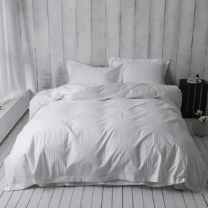 Hotel 1cm Stripe Bedding Set (1) Hotel 1cm Stripe Bedding Set