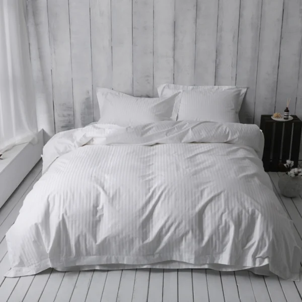 Hotel 1cm Stripe Bedding Set (1) Hotel 1cm Stripe Bedding Set