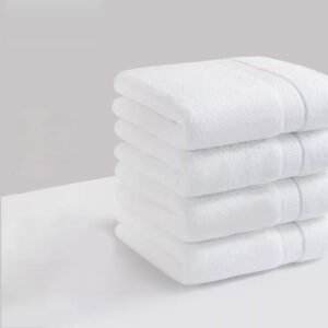 Ultra Soft Towel Set (2) Solid Antimicrobial Cotton Bath Towel