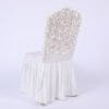 chair cover (1) Satin Rosette Wedding Banquet Chair Covers