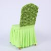 chair cover (2) Satin Rosette Wedding Banquet Chair Covers