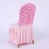 chair cover (4) Satin Rosette Wedding Banquet Chair Covers
