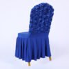 chair cover (7) Satin Rosette Wedding Banquet Chair Covers