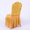 chair cover (8) Satin Rosette Wedding Banquet Chair Covers