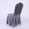 chair cover (9) Satin Rosette Wedding Banquet Chair Covers